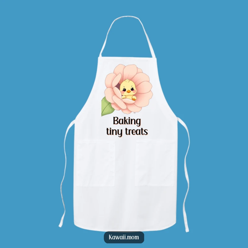 Funny Chick Flower Peek Apron - Joyful Kitchen Helper Gift