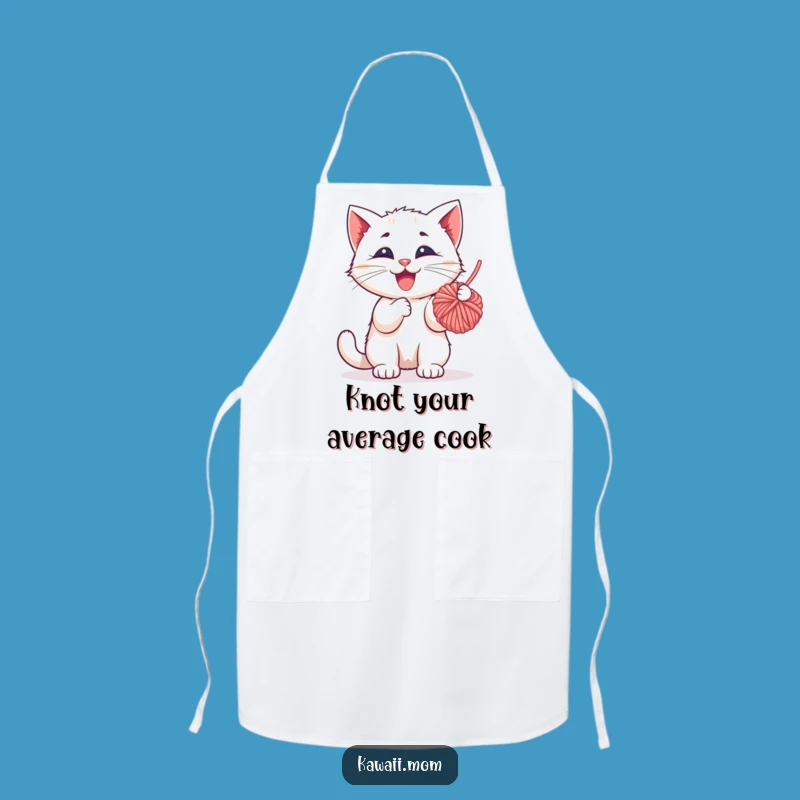 Funny Kitten Yarn Ball Apron: Playful Kitchen Wear, Perfect Humorous Gift