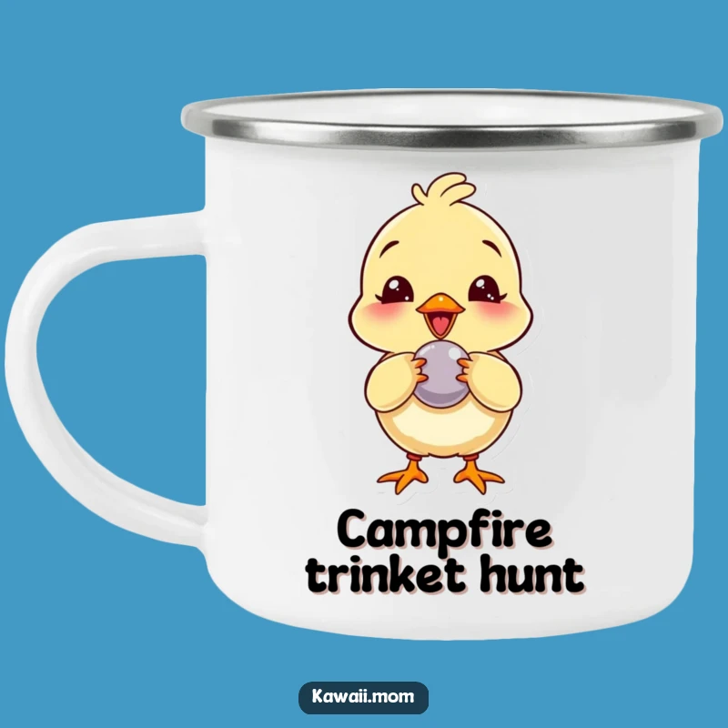 Funny Chick Button Peck Camping Mug: Durable Character Cup, Perfect Humorous Gift