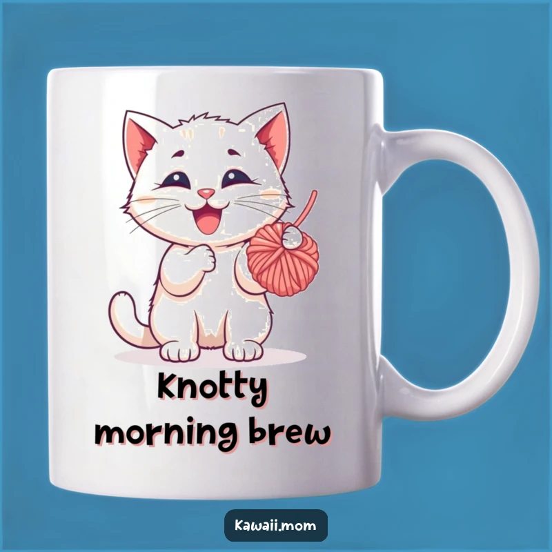Funny Kitten Yarn Ball Mug: Playful Character Delight, Perfect Humorous Gift