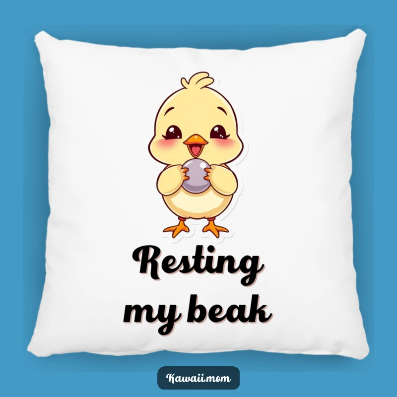 Funny Chick Button Peck Pillow: Cozy Character Comfort, Perfect Humorous Gift