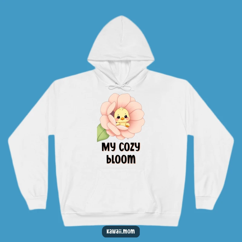 Funny Chick Flower Peek Hoodie - Cozy & Cute Spring Gift