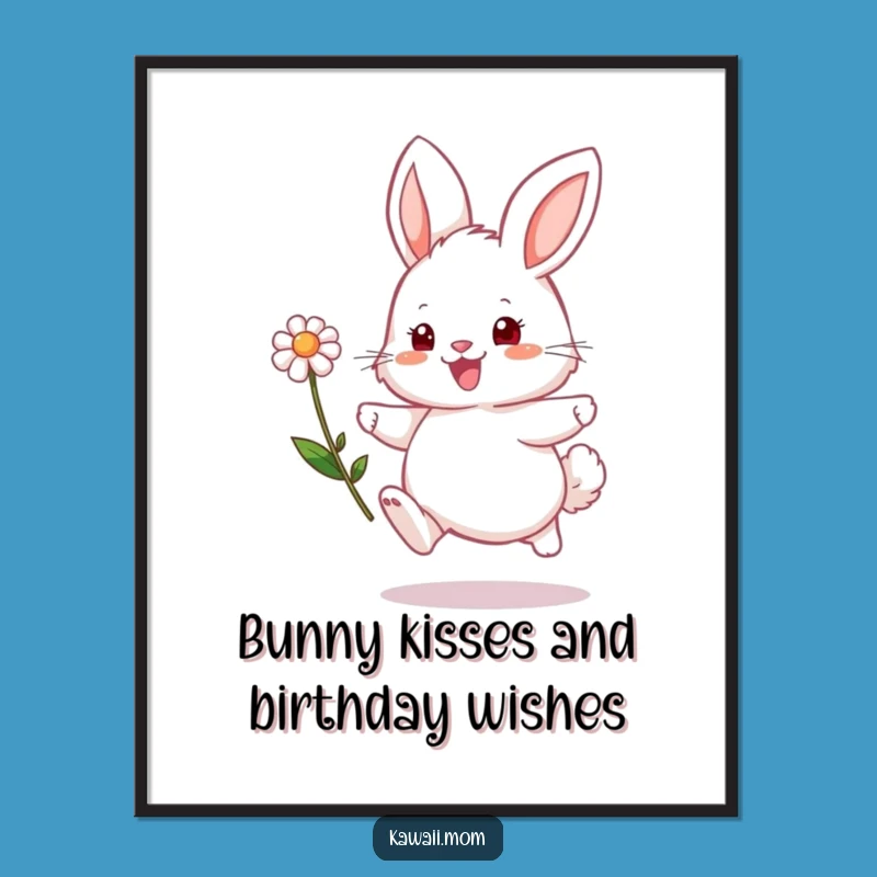 Funny Free Printable Bunny Wall Art: Flower Hop Surprise Downloadable Home Decor