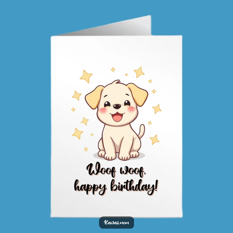 Free Printable Puppy Birthday Card: Star Wag Downloadable Gift for Joy