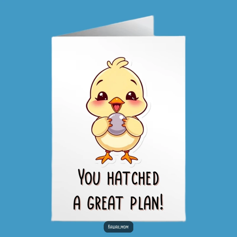 Free Printable Chick Congrats Card: Funny Giggling Button Design for a Cheerful Downloadable Gift