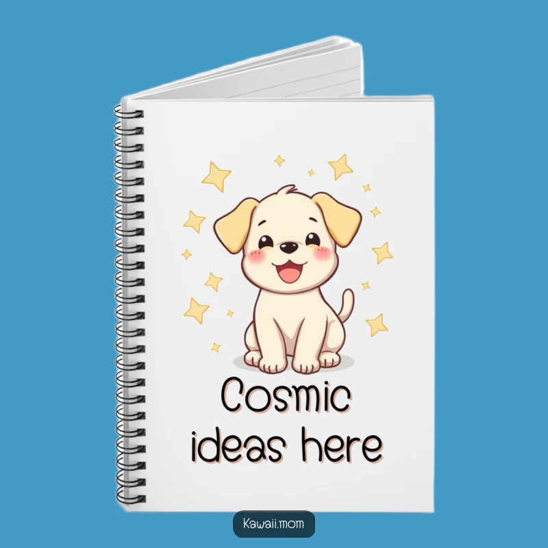 Funny Puppy Star Wag Notebook - Happy Dog Journal for Daily Jotting