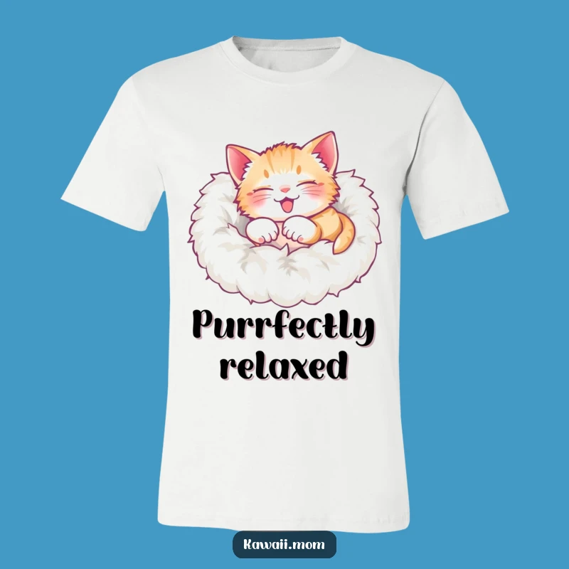 Funny Kitten Roll T-Shirt: Delighted Character Tee, Perfect Humorous Gift