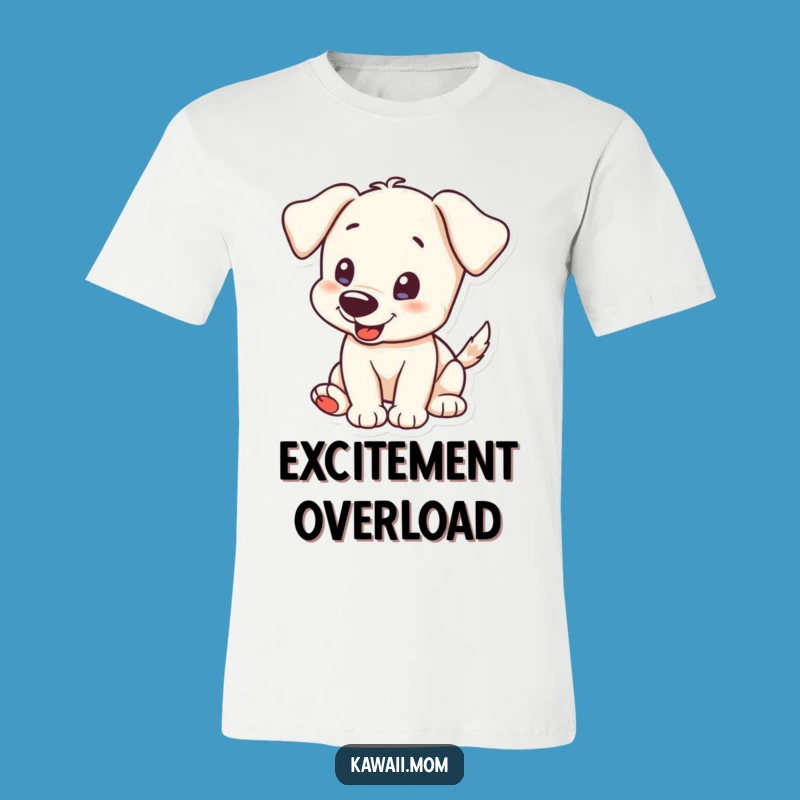 Funny Puppy Tail Wag T-Shirt: Excitable Character Tee, Perfect Humorous Gift