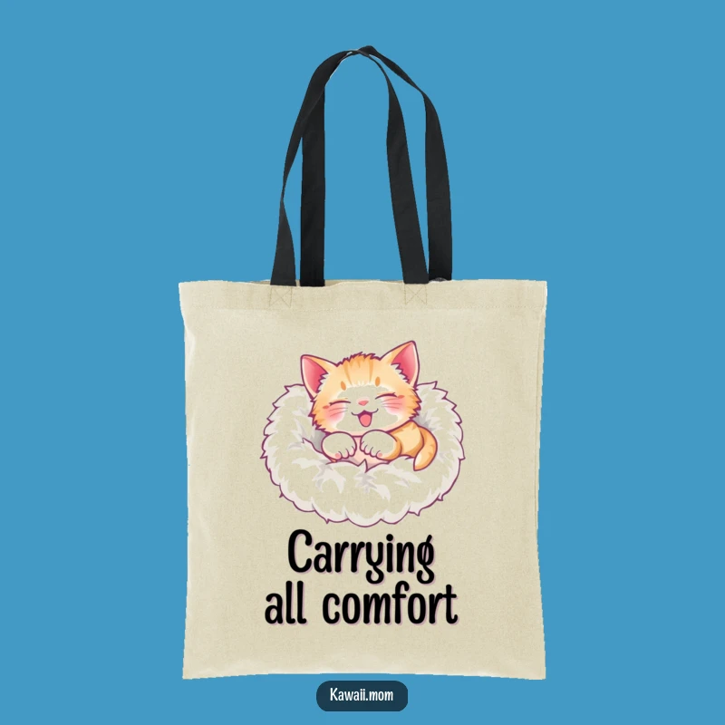 Funny Kitten Roll Tote Bag: Delighted Character Accessory, Perfect Humorous Gift
